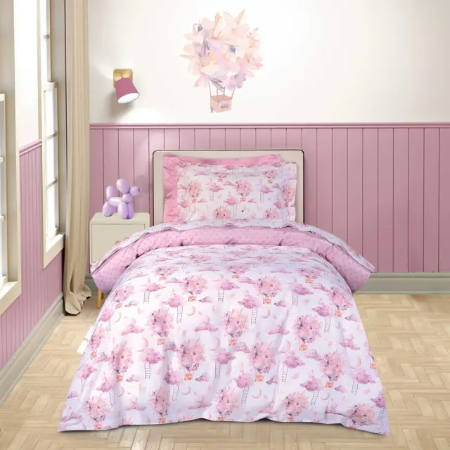 Σετ Παπλωματοθήκη 160x240 Μονή Greenwich Polo Club Essential 8864 Pink 100% βαμβακερό