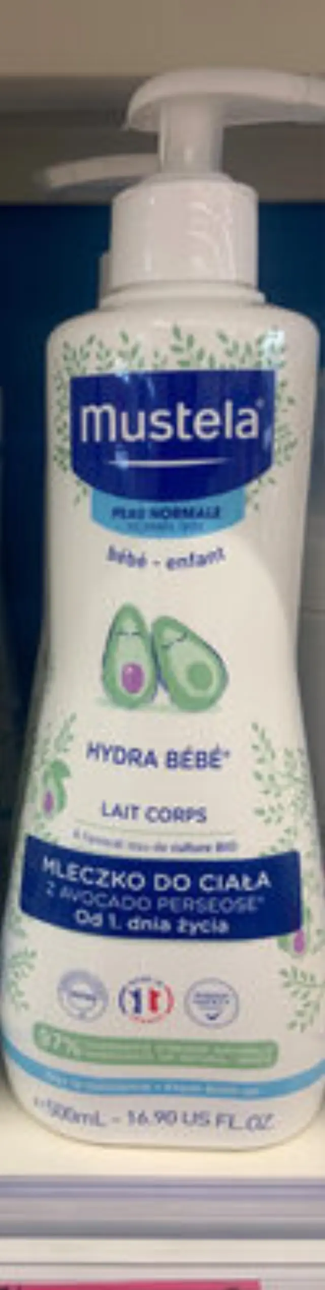 Mustela | Hydra Bebe Βρεφική Κρέμα Ενυδάτωσης Σώματος με Βιολογικό Αβοκάντο | 500ml