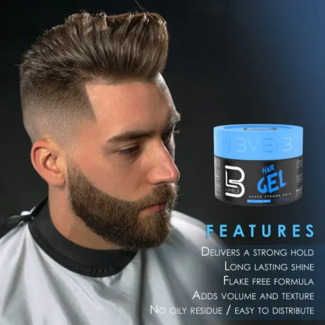 L3VEL3 Super Strong Hair Styling Gel 250ml 2