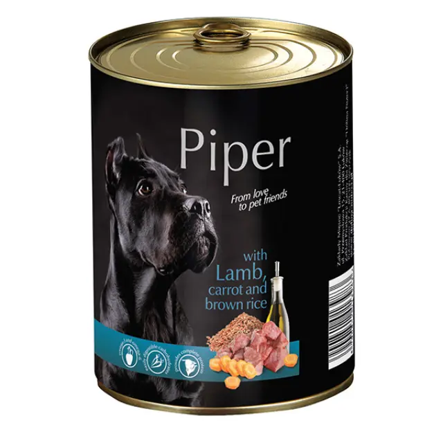 PIPER ADULT Αρνί, Καρότο & Καστανό ρύζι 400gr Μονόχρωμο