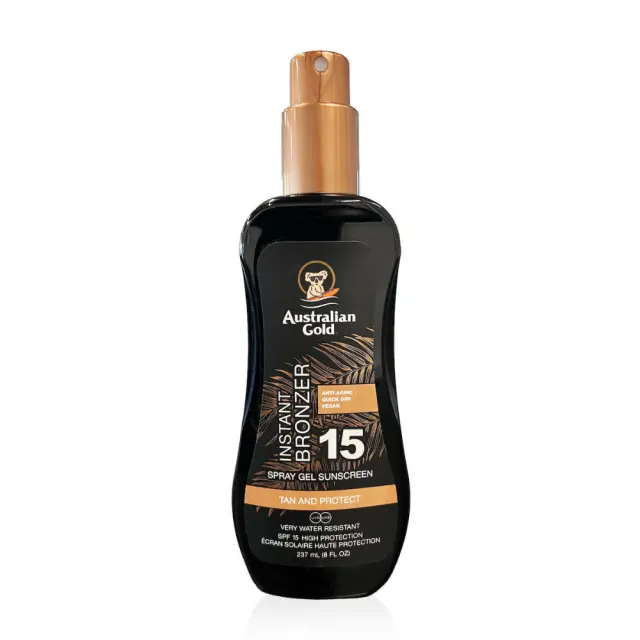 Αντηλιακό spray gel με bronzers, με SPF 15 237ml - Australian Gold Μονόχρωμο