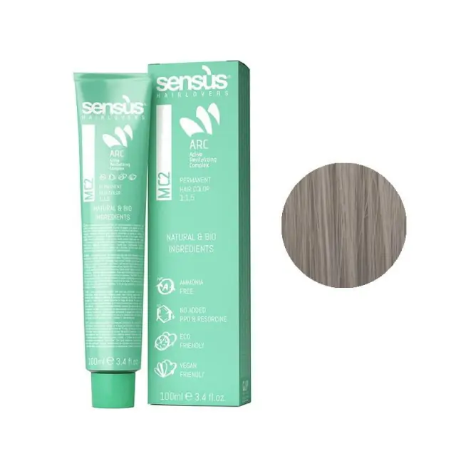 Sensus MC2 Permanent Hair Color 10.2 Beige Platinum Blonde 100ml - (μόνιμη βαφή χωρίς αμμωνία ξανθό πλατινέ μπεζ)