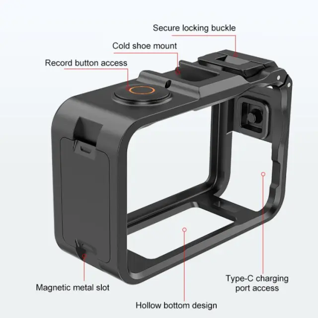 Puluz® Πλαστική Θήκη για DJI Osmo Action 6 (PU1088B)-Black 2