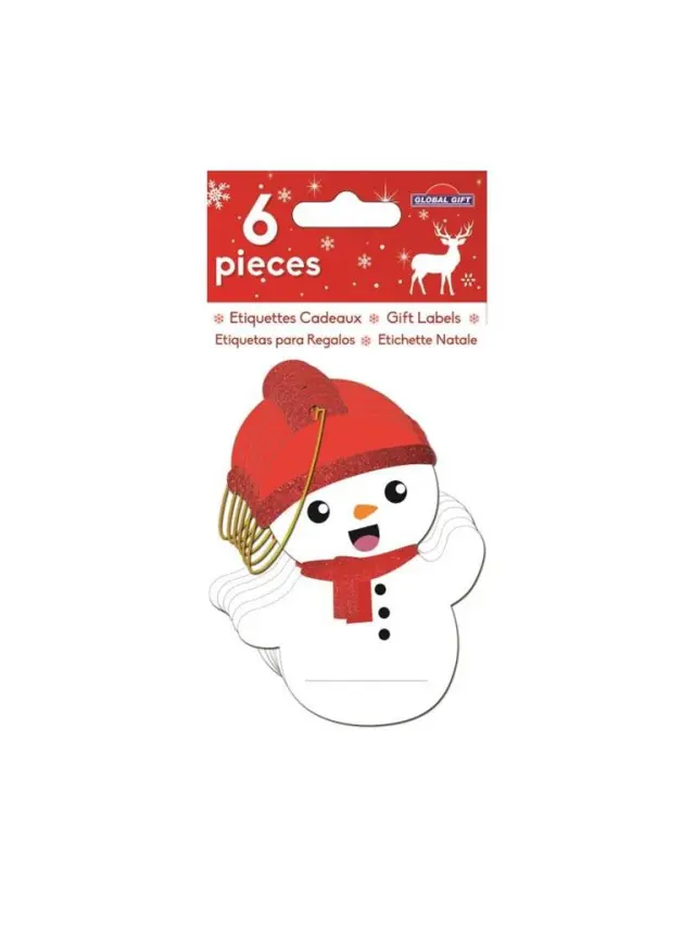 Global Gift Tag Christmas 8X12cm Χιονάνθρωπος/ 331101 (GLOBAL GIFT)