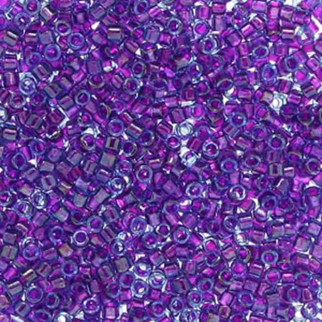 Χάντρα Miyuki Delica 11/0 - DB1755 - Inside Color Lined Fuchsia/Aqua AB ~7gr