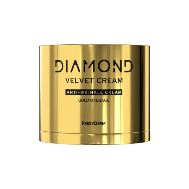 Frezyderm Diamond Velvet Gold Κρέμα Προσώπου για Ενυδάτωση, Αντιγήρανση & Ανάπλαση με Υαλουρονικό Οξύ & Κολλαγόνο 50ml