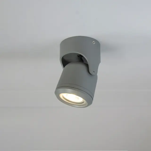 it-Lighting Crescent 1xGU10 Outdoor Spot Grey D:90x90x130mm (80206034)