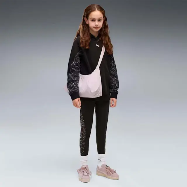 Puma Girl's Sport Animal Fleece Hoodie Μαύρο 694847-01 (Puma) 3