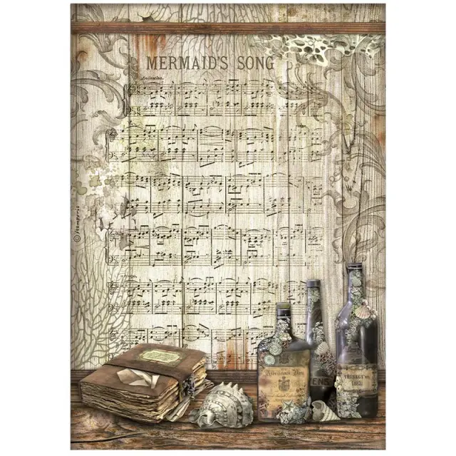 Σετ 6 Ριζόχαρτα ντεκουπάζ Stamperia 21x29cm A4, Songs of the Sea 2