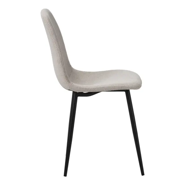 Καρέκλα Clara Unihome Μπεζ/Μαύρο 55x58,5x93εκ (Σετ 4 τεμαχίων) 3