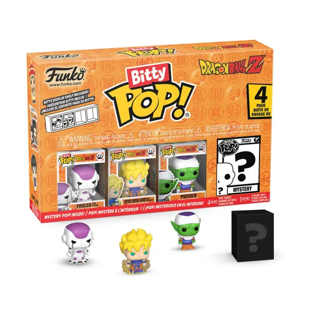 Funko POP! Bitty 4-Pack: Dragon Ball Z- Frieza, Super Saiyan, Piccolo, Mystery Vinyl Figures
