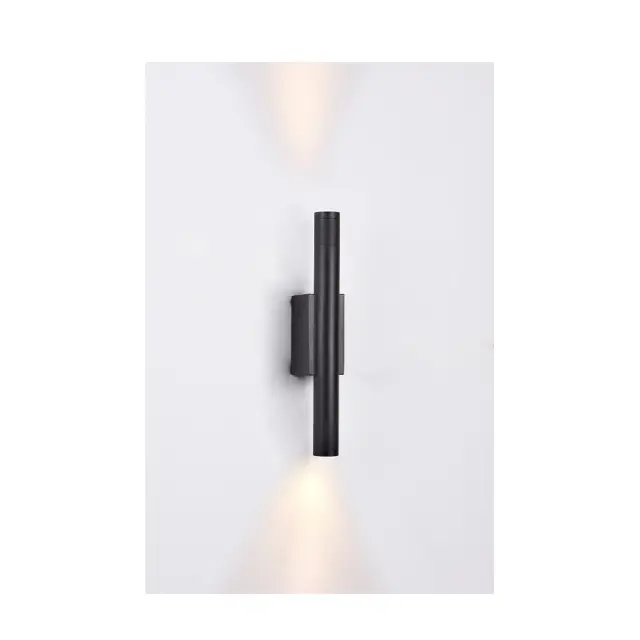 Inlight Επιτοίχιο φωτιστικό LED 2*5W 3000K σε μαύρη απόχρωση απο αλουμίνιο D:30x6cm (43061-Black)