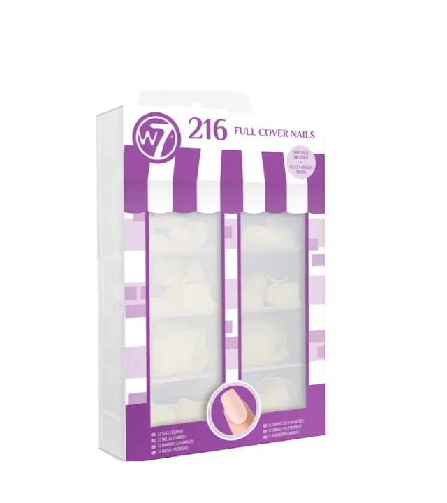 200 Full Cover Square Nails W7