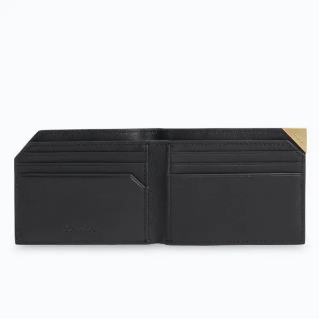 Calvin Klein - Ανδρικό Δερμάτινο Πορτοφόλι Cut Corner Bifold 6cc W/Bill K50K509984-BAX Μαύρο 2