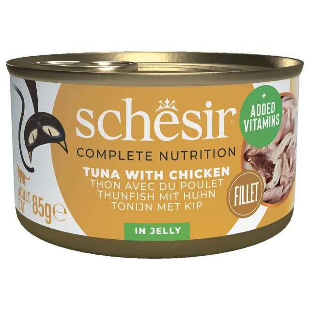 SCHESIR Tuna with chicken in jelly - wet cat food - 85g