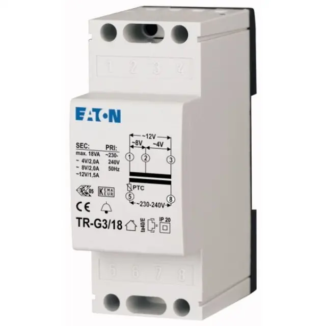 TR-G3/18 Transformator 230V, 4/8/12V, 2/2/1, 5A, 2HP