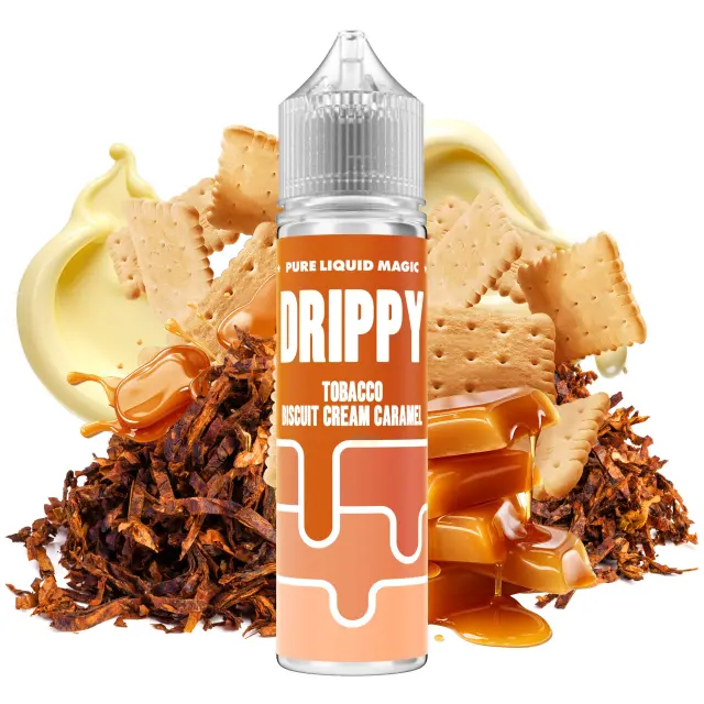 Tobacco Biscuit Cream Caramel 20ml (60ml) - Drippy Flavorshots