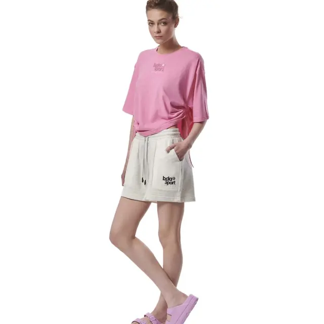Body Action Women's Athletic With Embroidery Shorts Λευκό 031424-03C (Body Action) - Large