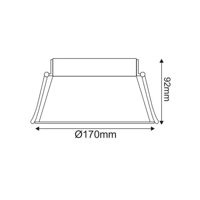 AR111 TRIMLESS - ΣΠΟΤ ΚΡΥΦΟΥ ΦΩΤΙΣΜΟΥ ΑΤΣΑΛΙ ΜΑΥΡΟ Φ170x92mm / GLCAR1B 2