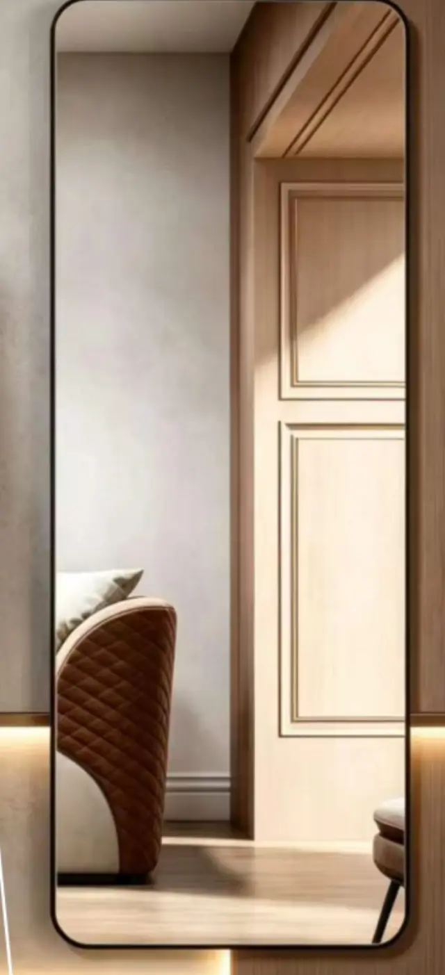Ορθογώνιος Καθρέπτης Μπάνιου 40-150cm με πλαίσ Με υποστήριξη 2
