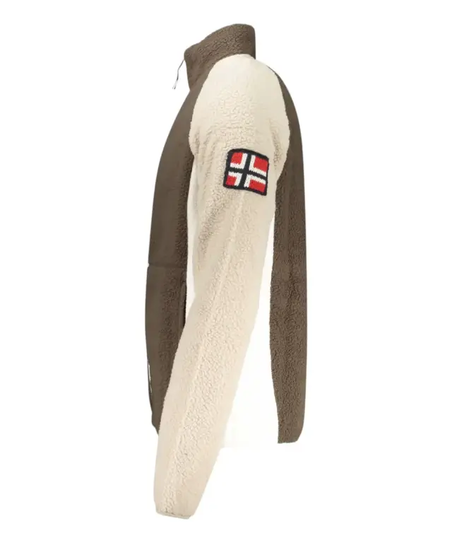 Norway Nautical School - Ανδρική Ζακέτα Φούτερ Fleece 859503-FALCON Καφέ 3