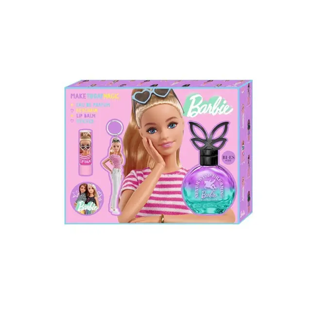 Barbie Παιδικό Σετ Δώρου Today Magic: Άρωμα Eau de Parfum 50ml & Μπρελόκ & Lip Balm & Αυτοκόλλητα