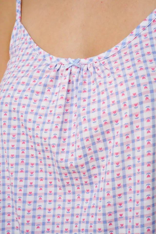 Βαμβακερό Baby Doll με Τιράντες Vamp 24245 BLUE KENTUCKY 2