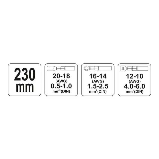 Yato Πρέσα Καλωδίων 230mm YT-2300 3