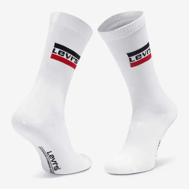 Ψηλές Κάλτσες Levi's 2 Ζεύγη 37157-0538 Άσπρο - 35-38 2