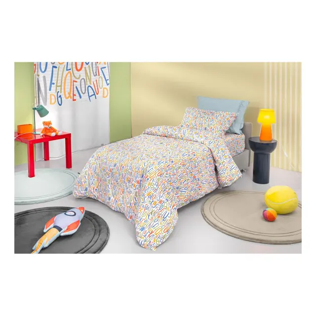 Σετ Παιδικά Σεντόνια Μονά 3 Τεμαχίων Guy Laroche Letters Multi 165x250