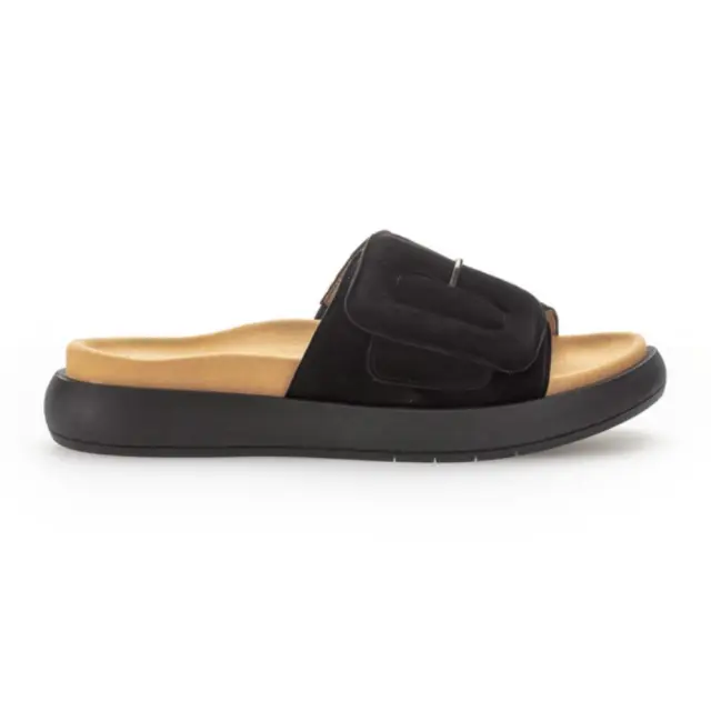 Gabor Πέδιλα Γυναικείο δέρμα Nubuck Μαύρο GAB/43751 17-BLACK
