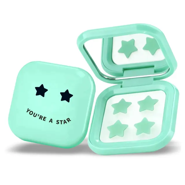 BIOVENE Green Pimple Anti-Blemish Star Patches & Mirror Case - 32 Patches