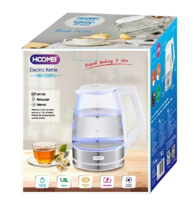 Hoomei Βραστήρας 1850-2200W χωρητικότητας 1.8Lt HM-5589S 2