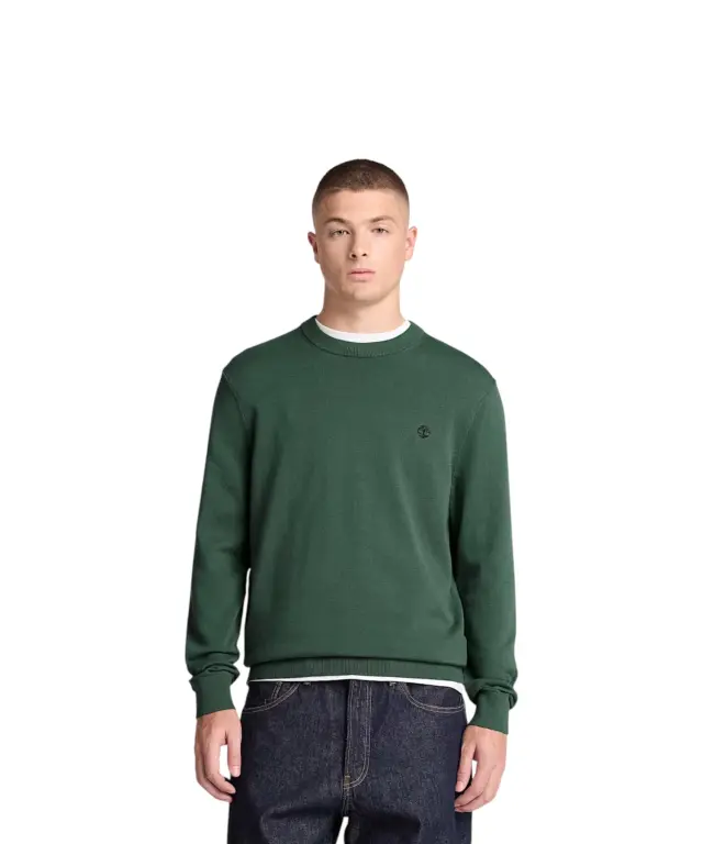 Timberland - Ανδρικό Πλεκτό Πουλόβερ Williams River Cotton Crew Neck TBC0YHAZ-398 Πράσινο - S