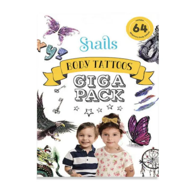 Snails Body Tattoos Giga Pack Παιδικά Τατουάζ 64τμχ