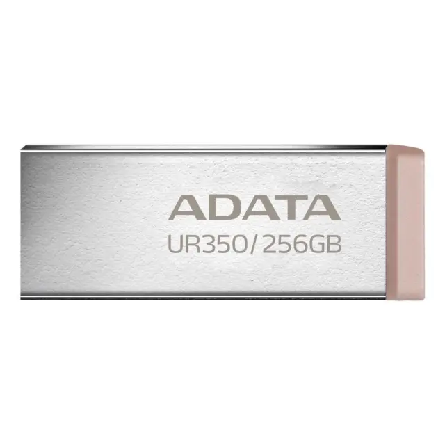 ADATA UR350 USB flash drive 256 GB USB Type-A 3.2 Gen 1 (3.1 Gen 1) Brown, Stainless steel