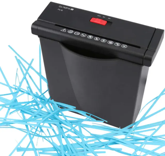 Καταστροφέας Εγγράφων P2 6xA4 7lt Μαύρo OLYMPIA PS 36