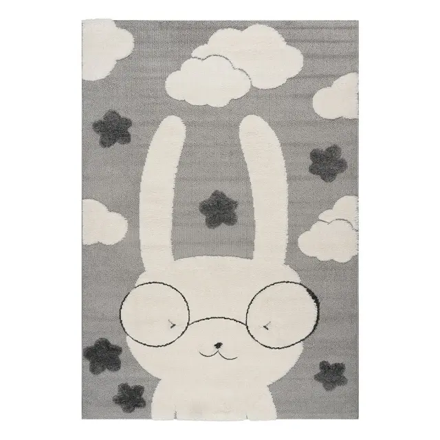 Beauty Home Χαλί Loop Art 9557 133x190 Grey White Γκρι Λευκό