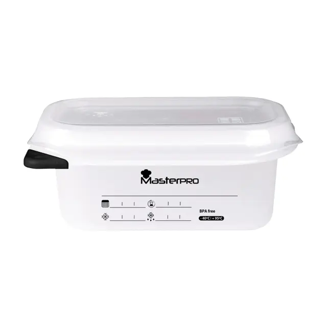Master Pro Foodies Πλαστικό Δοχείο Τροφίμων με Καπάκι 600ml