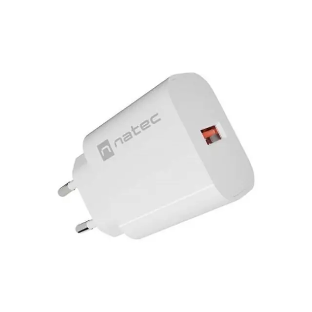Natec Φορτιστής Ribera 18W USB-A White (NUC-2392)