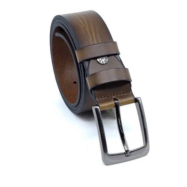 Cognac Ζώνη P.U. Leather Brushed 4 cm 2