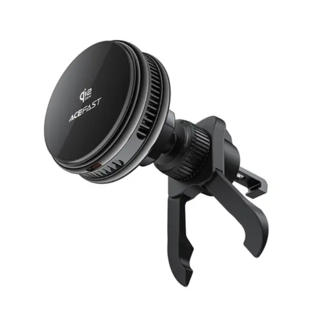 Acefast® D66 Magnetic Car Air Vent Mount with Qi2 25W Wireless Charging and Cooling - Black