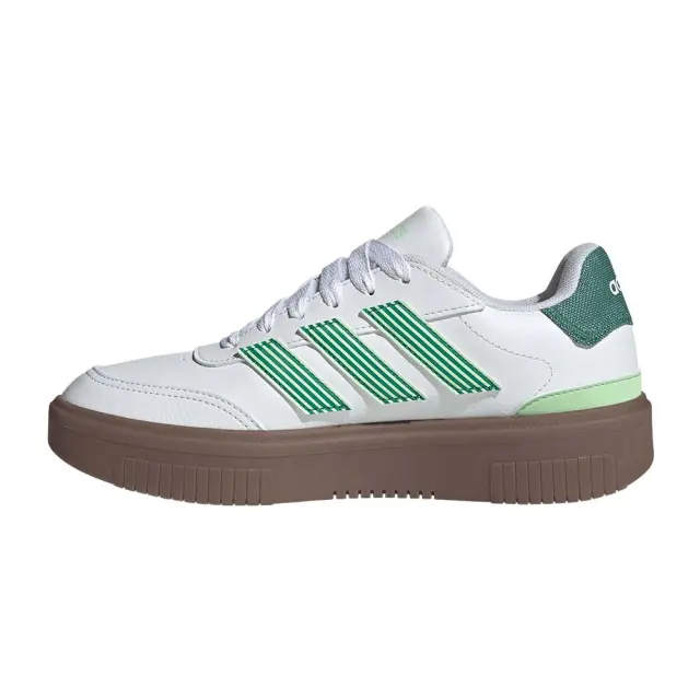 adidas Sportswear Women's Courtblock Bold Leather Άσπρο - Πράσινο JR0734 (adidas Sportswear) 2
