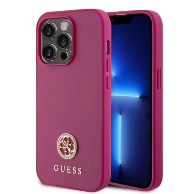 Guess iPhone 15 Pro Hardcase - Strass - Pink