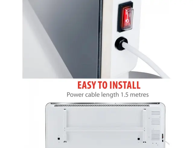 Αερόθερμο Alpina Glass Panel Heater με ισχύ 2000W και 2 επίπεδα θέρμανσης 3