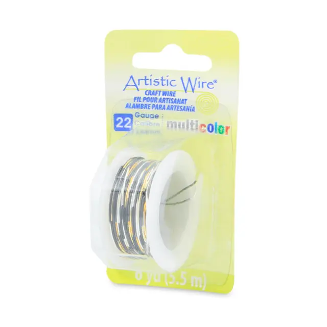 Σύρμα Artistic Wire - Ø0.64mm - Multicolor (Silver/Gold/Black) - 5.5m