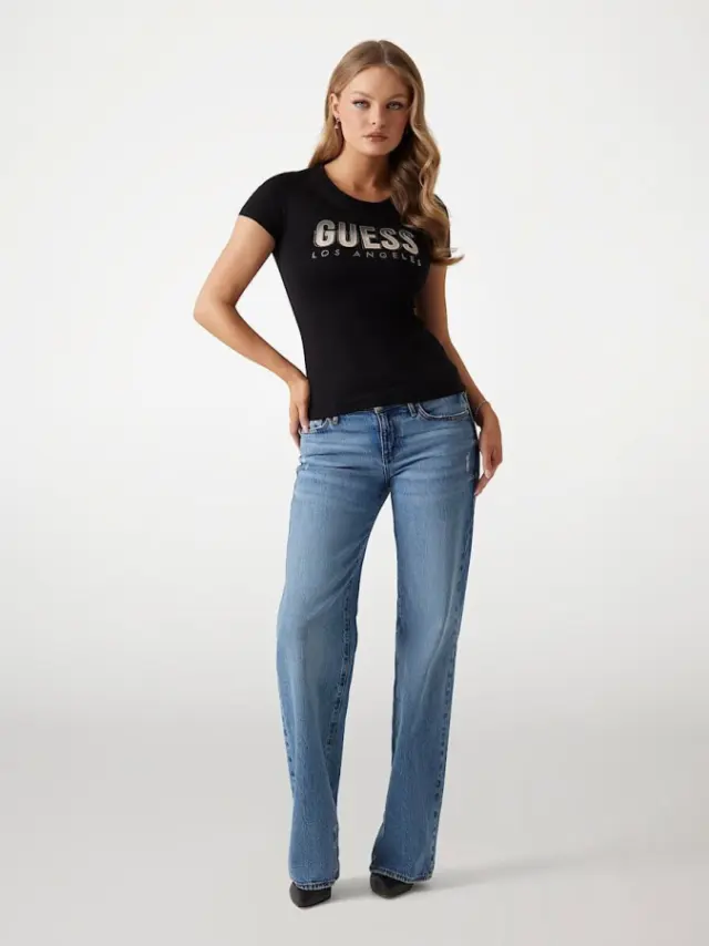 Guess Γυναικείο T-shirt Μαύρο W5GI14J1314-JBLK