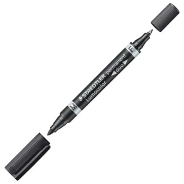 Μαρκαδόρος Staedtler Διπλός Lumocolor Duo - Μαύρο