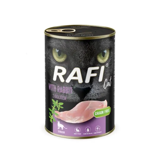 RAFI Cat Adult with rabbit - wet cat food - 400g