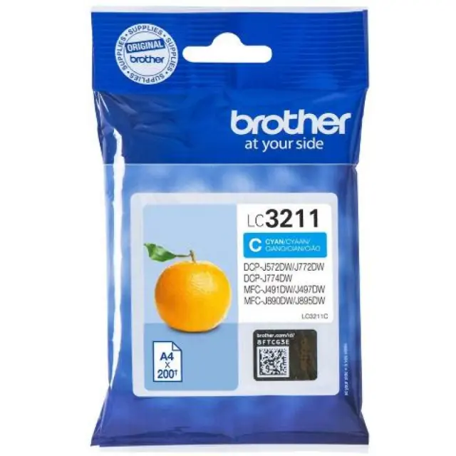 Brother LC-3211 Γνήσιο Μελάνι Εκτυπωτή InkJet Κυανό (LC-3211C)
